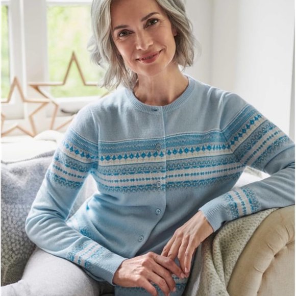 Fair Isle Cardigan by Woolovers NWT - Picture 14 of 15